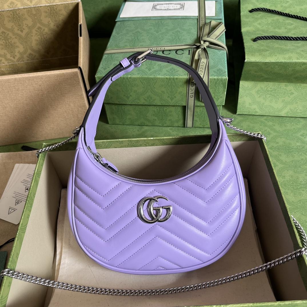 Gucci GG Marmont Half-Moon-Shaped Mini Bag(21.5-11-5cm) - DopestKickz