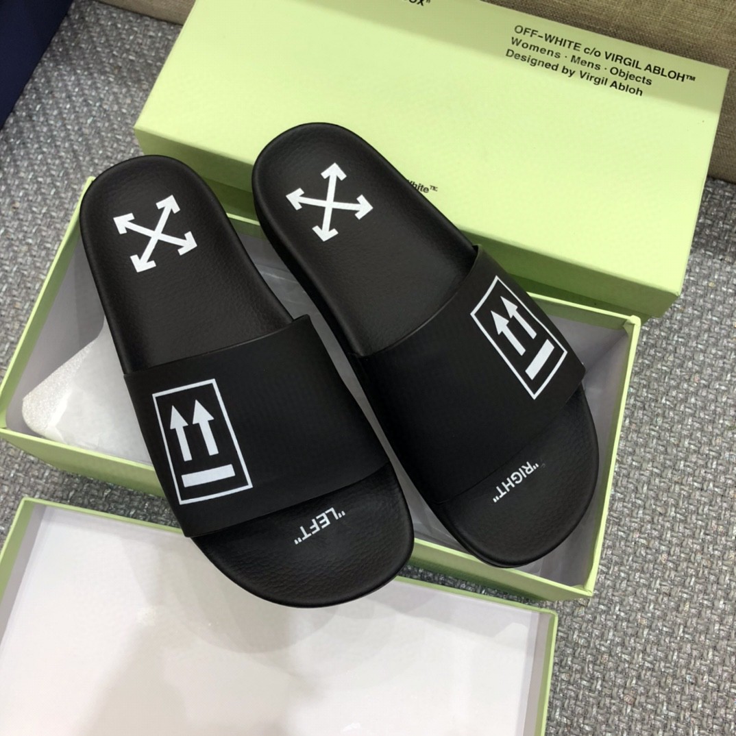 Off White Double Arrow Camouflage Print Slides - DopestKickz
