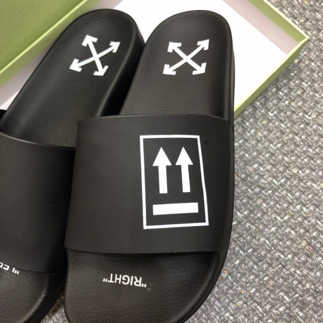 Off White Double Arrow Camouflage Print Slides - DopestKickz