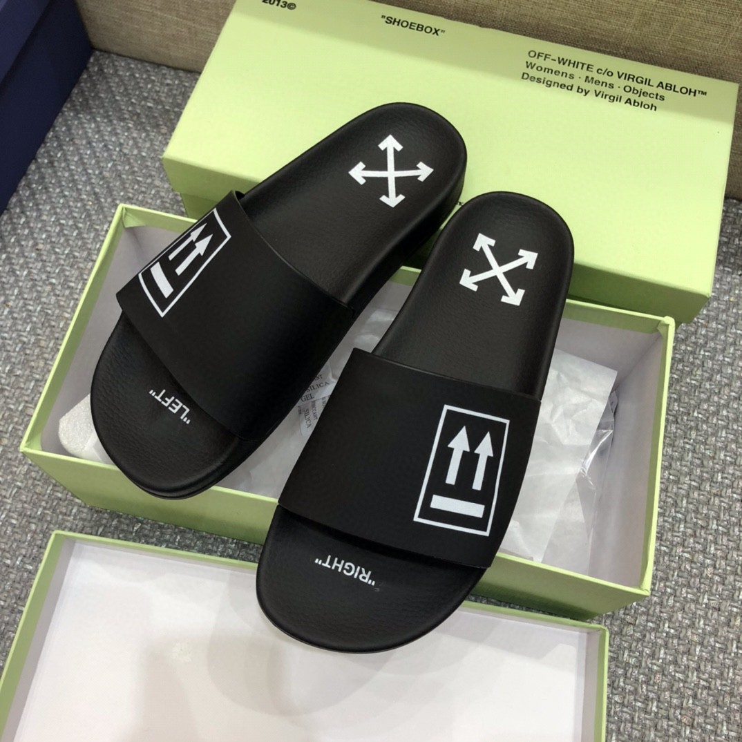 Off White Double Arrow Camouflage Print Slides - DopestKickz