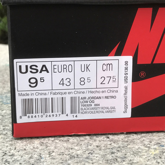 Air Jordan 1 Low OG “Royal” Sneaker     705329-004  - DopestKickz