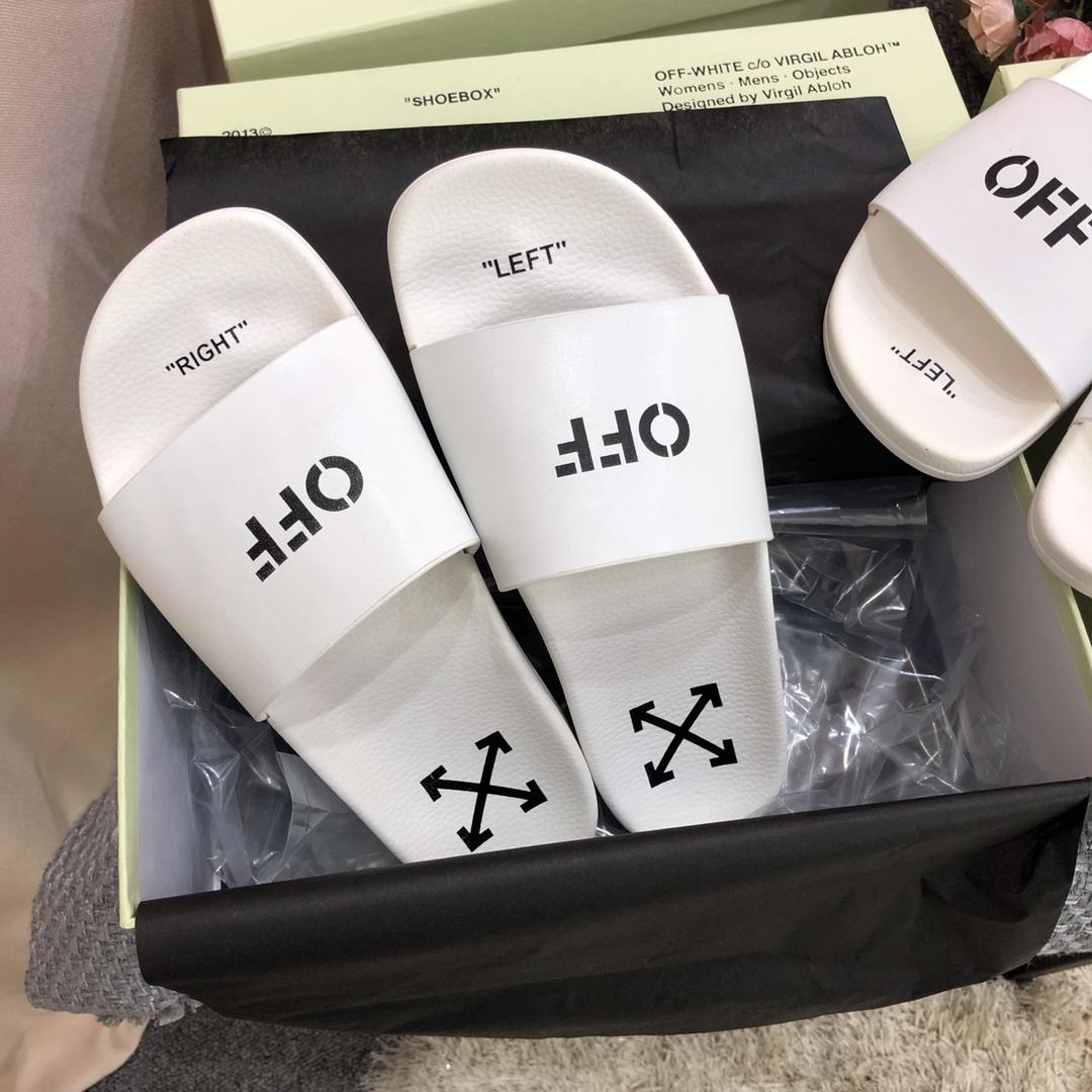 Off White Printed Pool Slider - DopestKickz