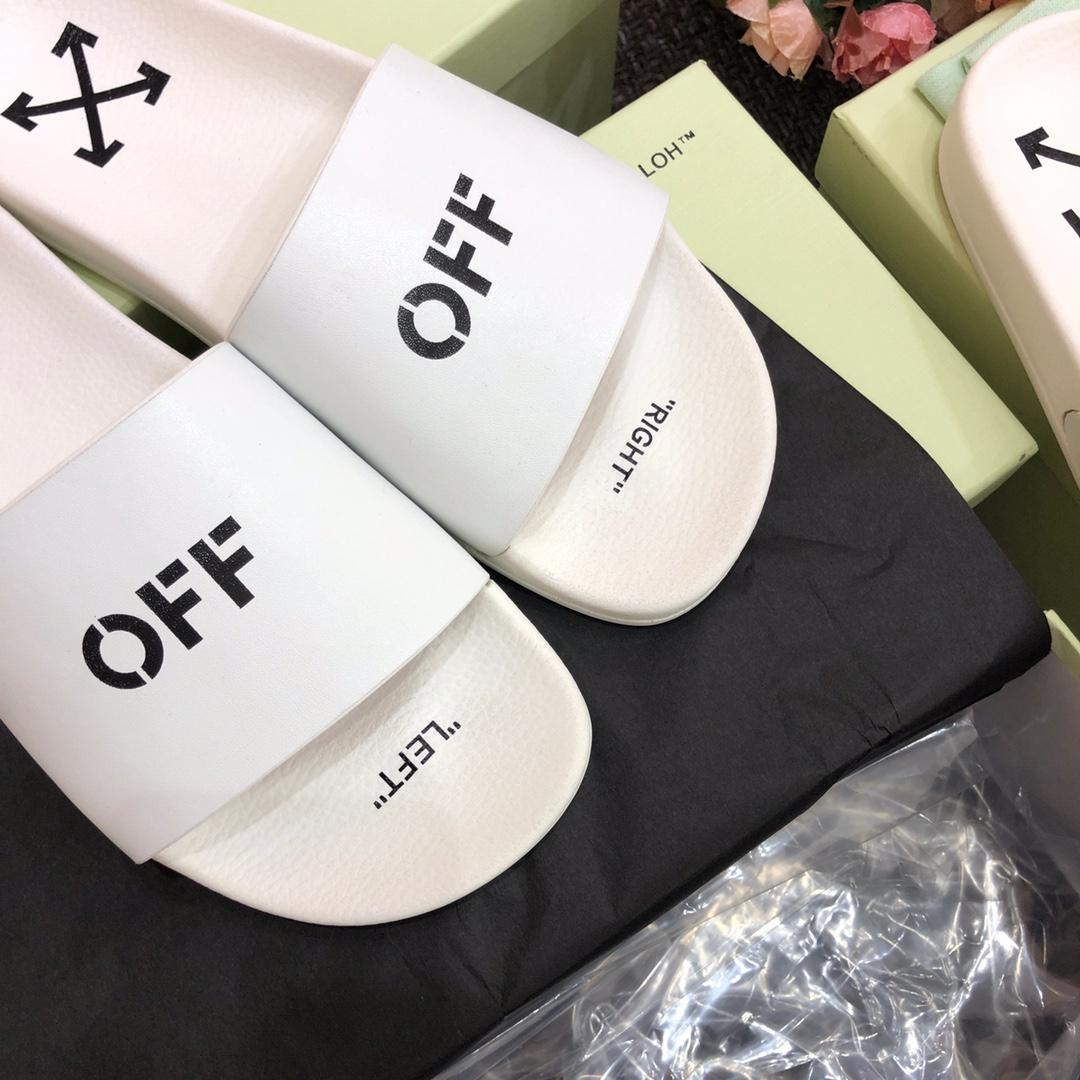 Off White Printed Pool Slider - DopestKickz