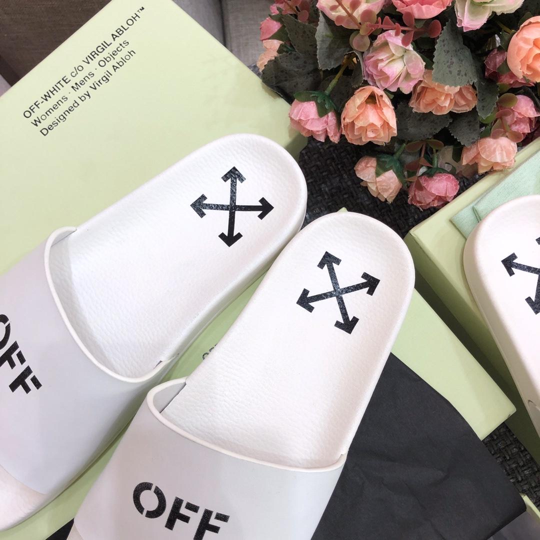 Off White Printed Pool Slider - DopestKickz