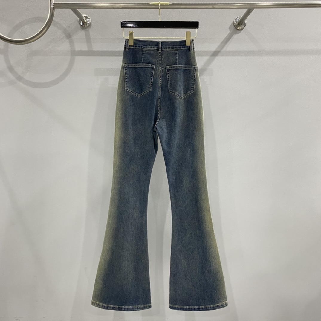 Rick Owens Drkshdw Blue Bolan Bootcut Jeans - DopestKickz