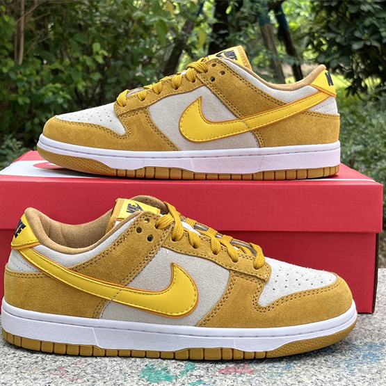 Nike Dunk Low WMNS “Gold Suede” Sneaker       DV7411-200 - DopestKickz