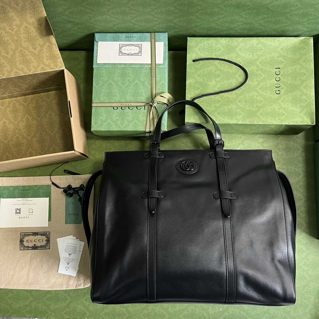Gucci Large Tote Bag With Tonal Double G (47-36-24cm) - DopestKickz