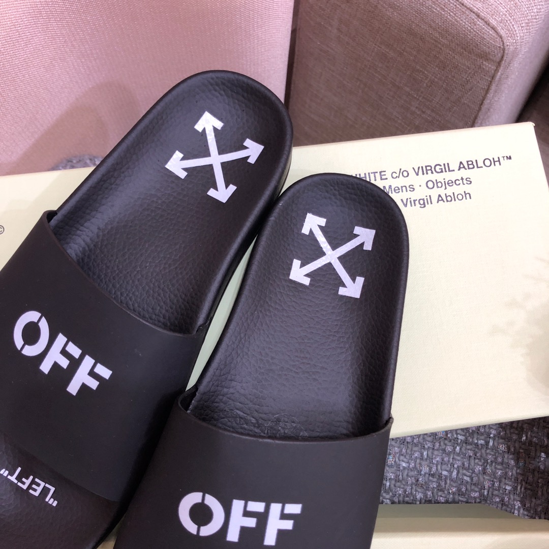 Off White Printed Pool Slider - DopestKickz