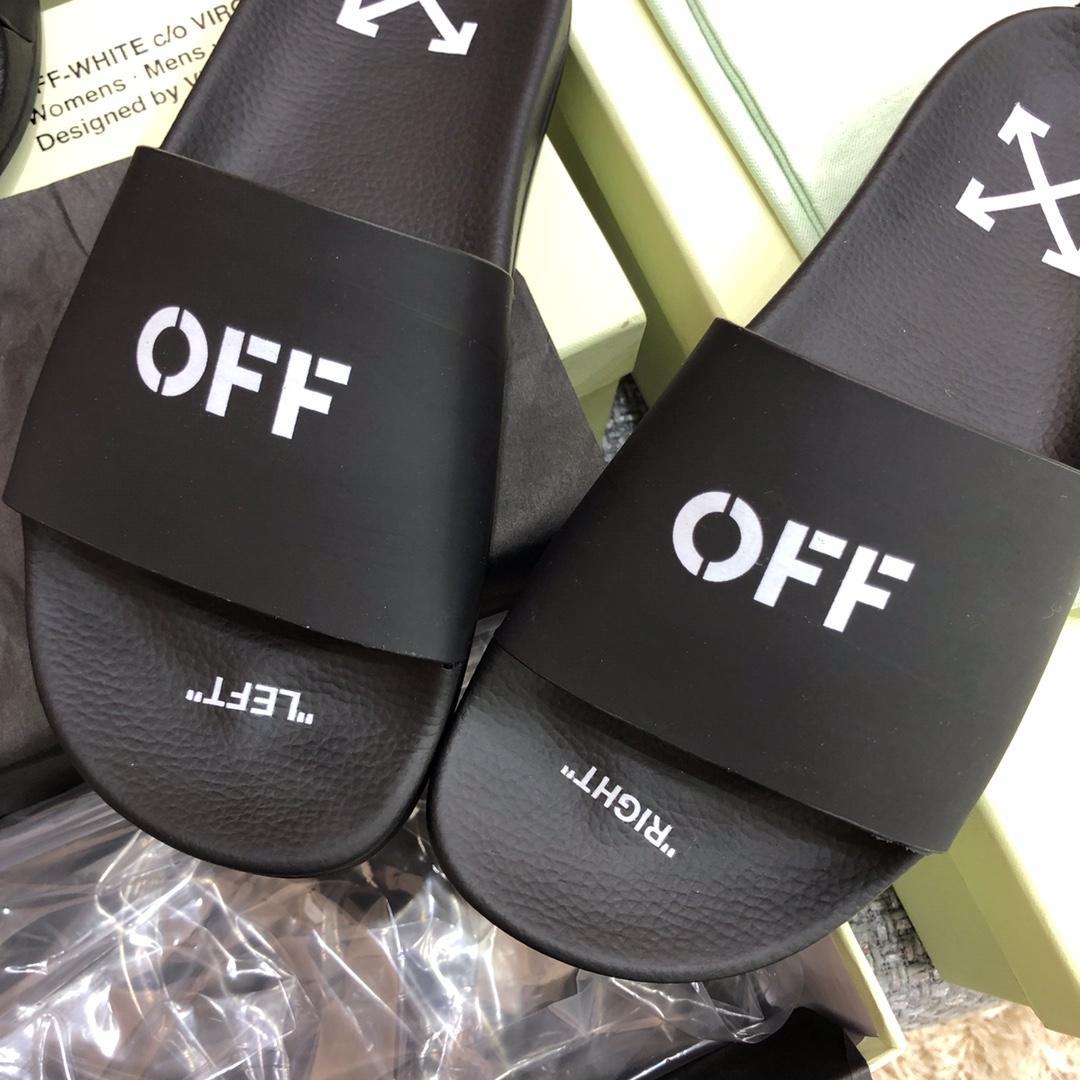 Off White Printed Pool Slider - DopestKickz