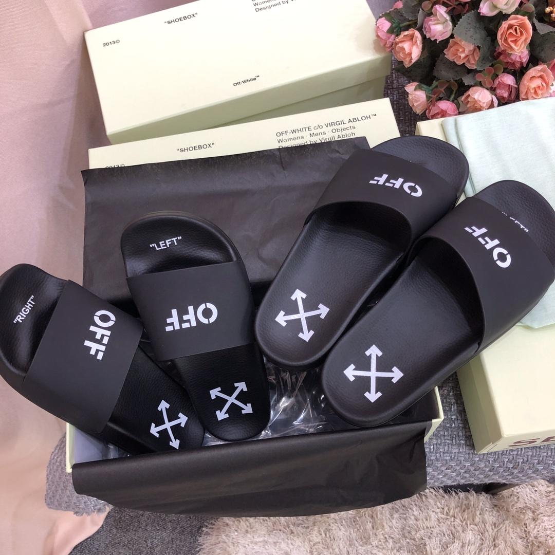 Off White Printed Pool Slider - DopestKickz