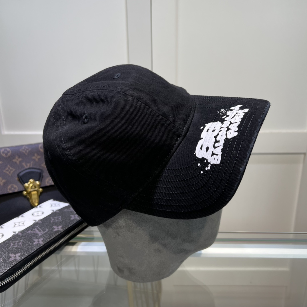 Balenciaga Hand Drawn BB Icon Cap In Black - DopestKickz