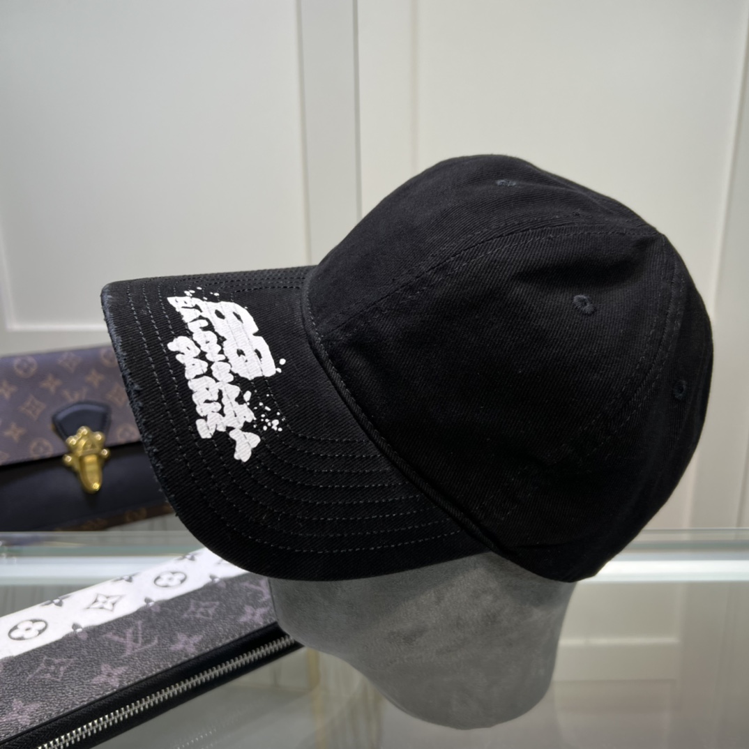 Balenciaga Hand Drawn BB Icon Cap In Black - DopestKickz