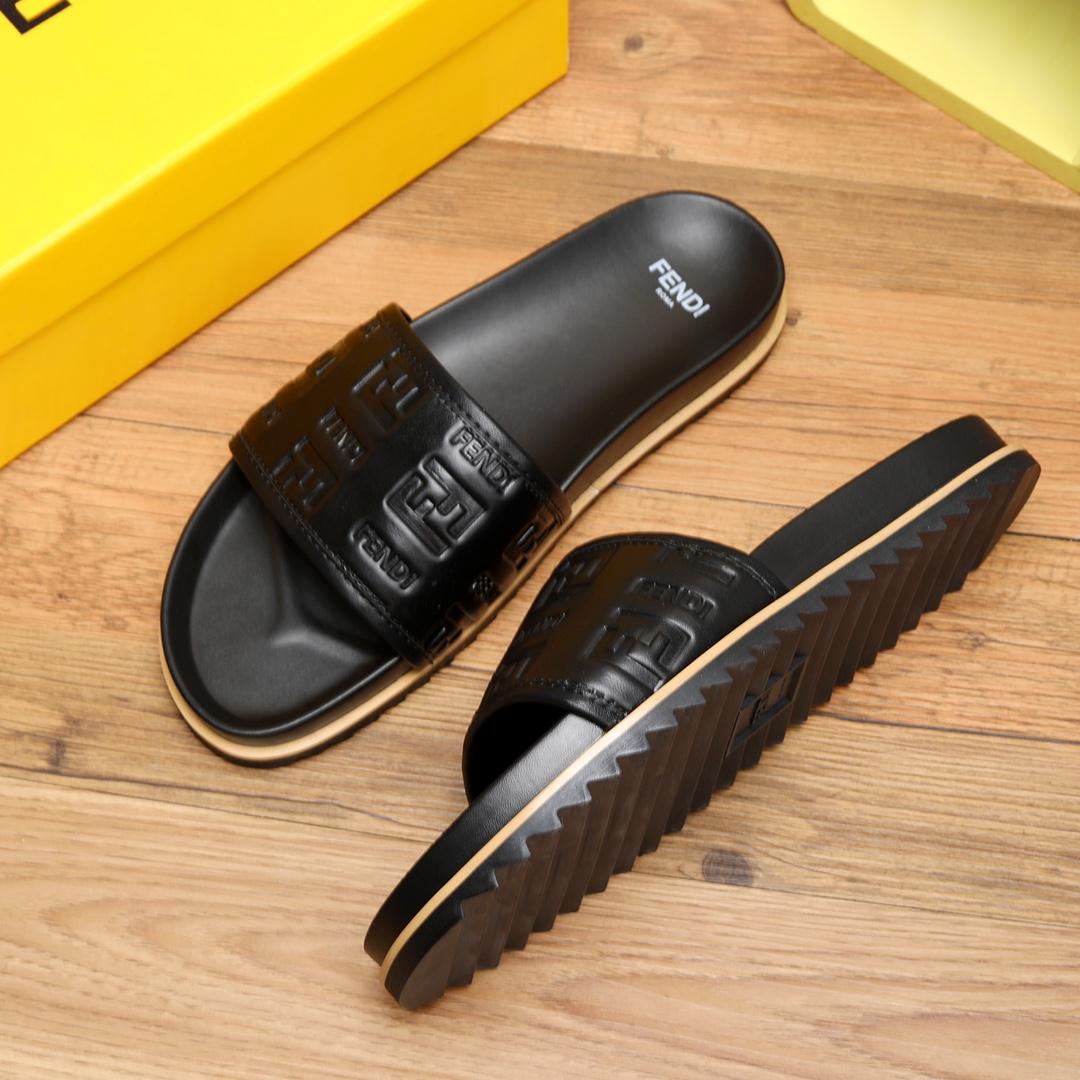 Fendi Black Slides - DopestKickz