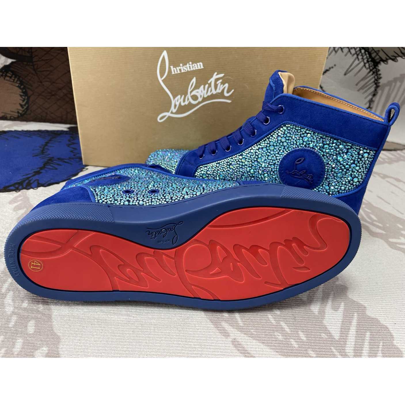 Christian Louboutin Lou Spikes Orlato Sneakers - DopestKickz