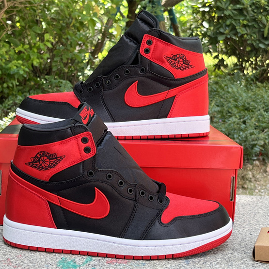 Air Jordan 1 High OG WMNS “Satin Bred” Sneaker     FD4810-061 - DopestKickz