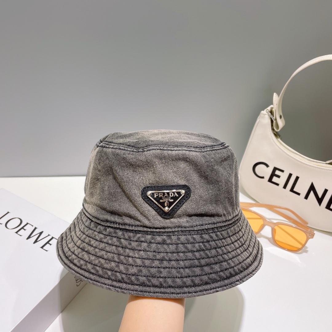 Prada Denim Bucket Hat - DopestKickz