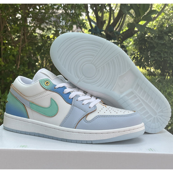 Air Jordan 1 Low SE “Emerald Rise” Sneaker      FN8899-131 - DopestKickz