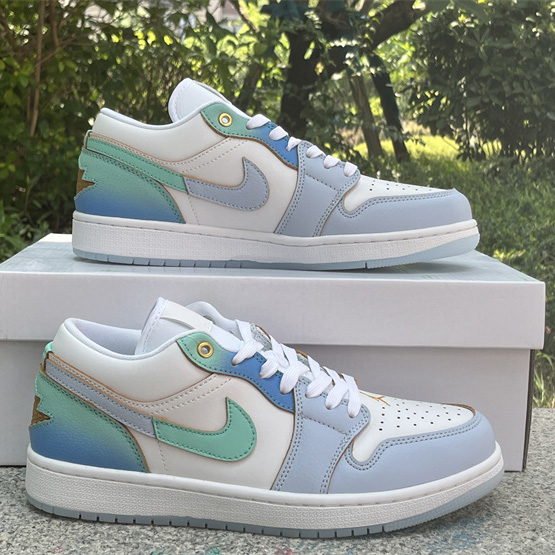 Air Jordan 1 Low SE “Emerald Rise” Sneaker      FN8899-131 - DopestKickz