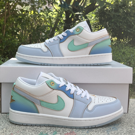 Air Jordan 1 Low SE “Emerald Rise” Sneaker      FN8899-131 - DopestKickz
