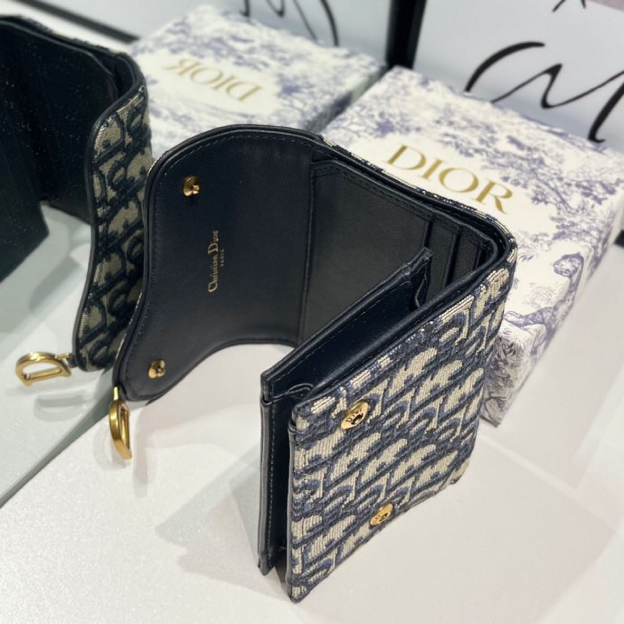 Dior  Saddle Lotus Wallet - DopestKickz