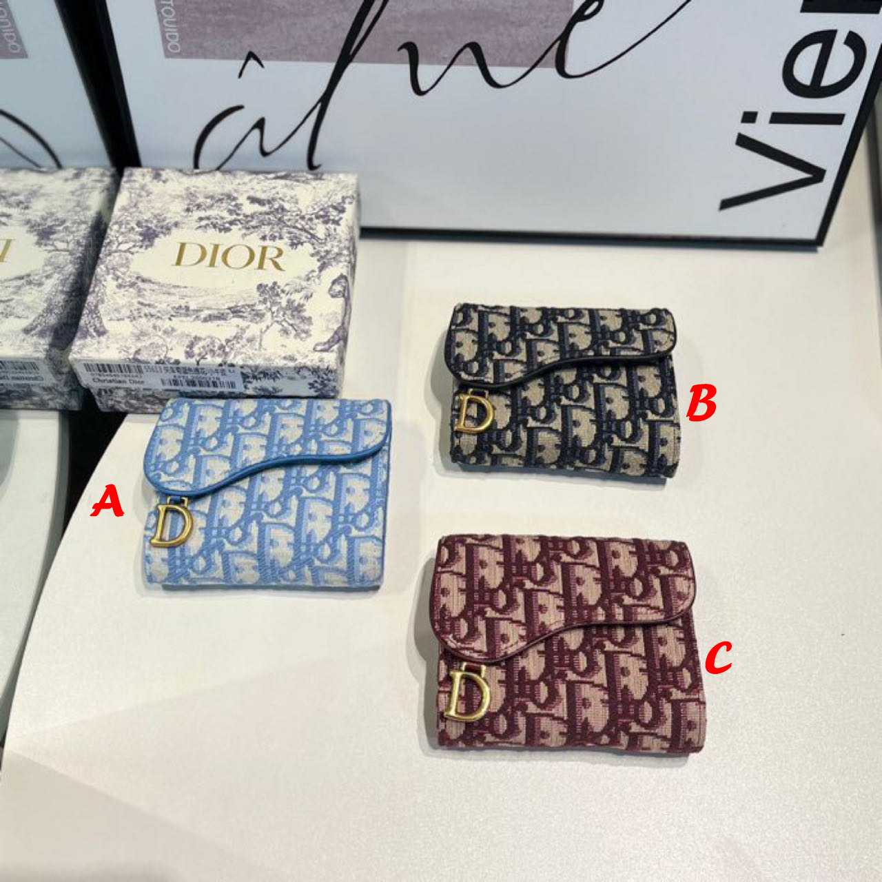 Dior  Saddle Lotus Wallet - DopestKickz