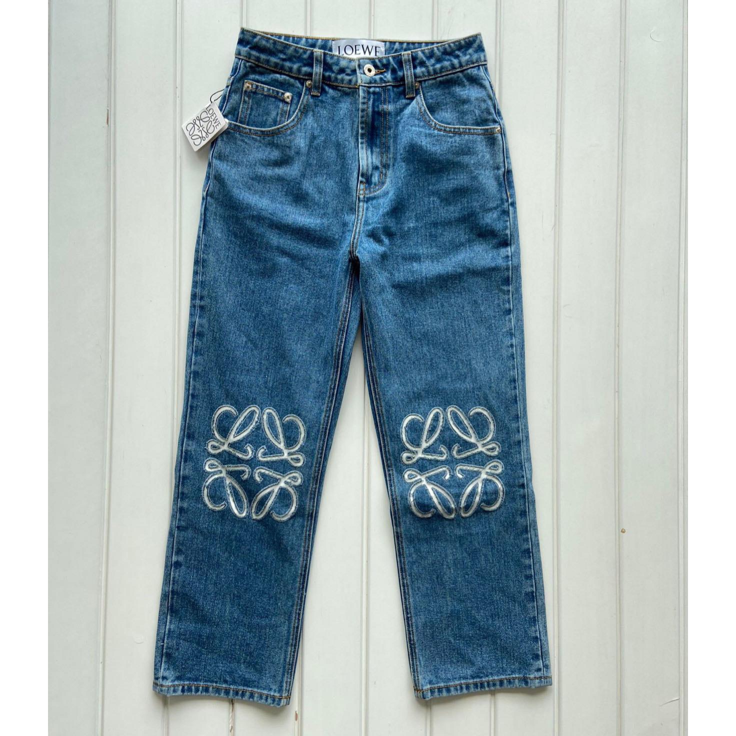 Loewe Anagram Cropped Jeans - DopestKickz