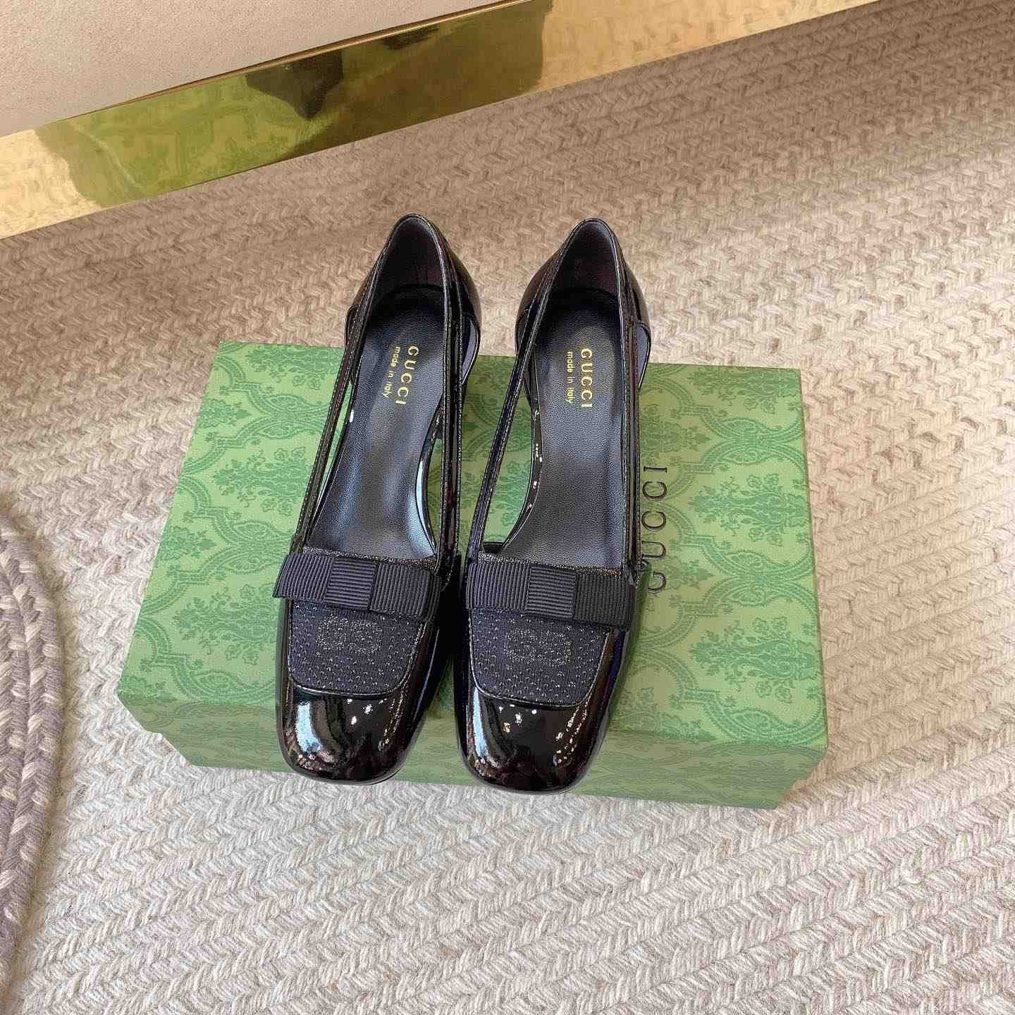 Gucci Women's Pump With GG Canvas - DopestKickz