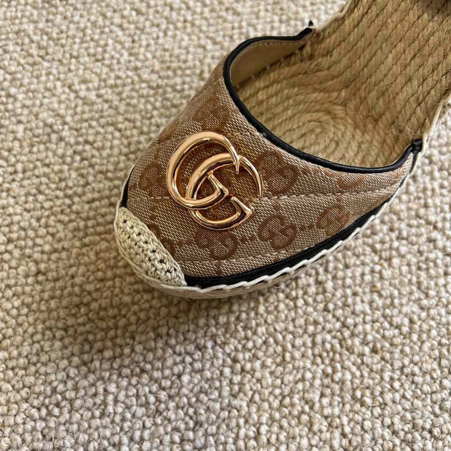 Gucci Women's GG Matelassé Platform Espadrille - DopestKickz