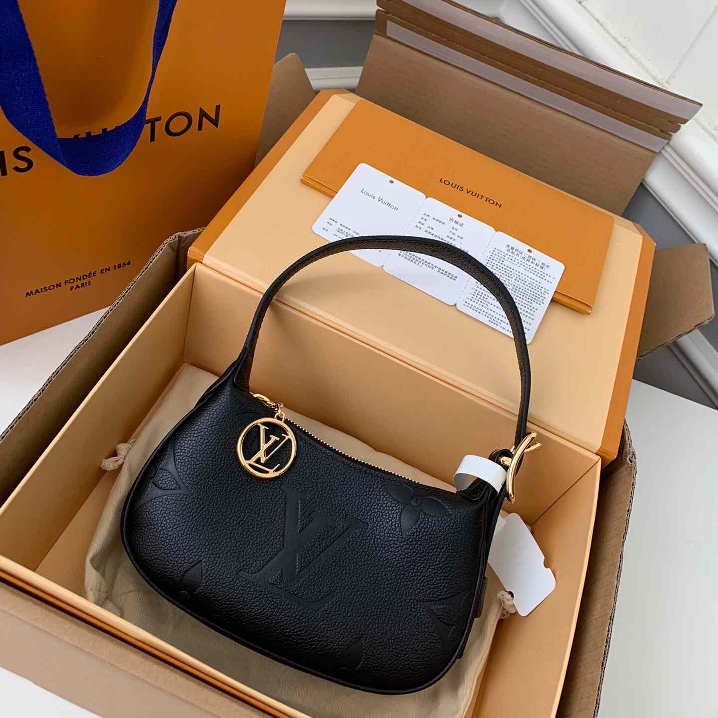 Louis Vuitton Mini Moon Monogram Empreinte (20.5*11*5cm)     M82391 - DopestKickz