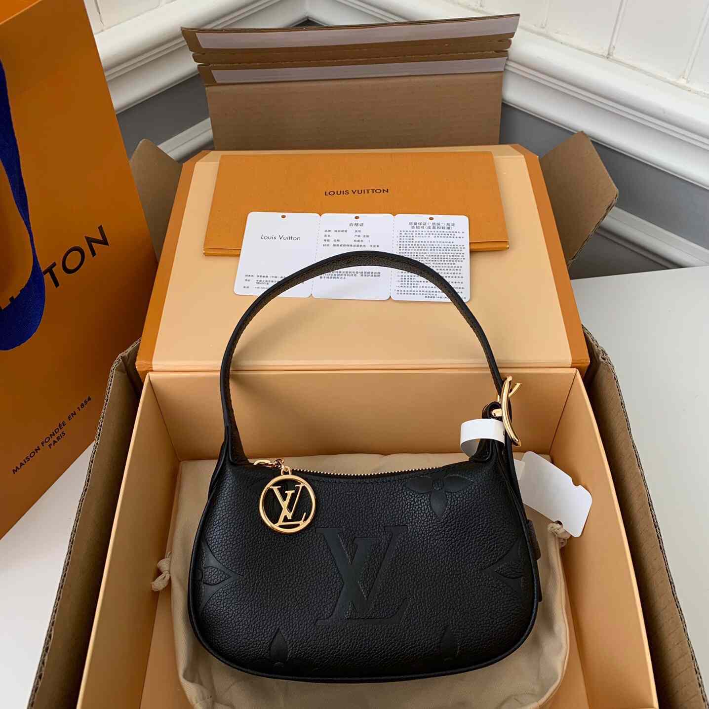 Louis Vuitton Mini Moon Monogram Empreinte (20.5*11*5cm)     M82391 - DopestKickz