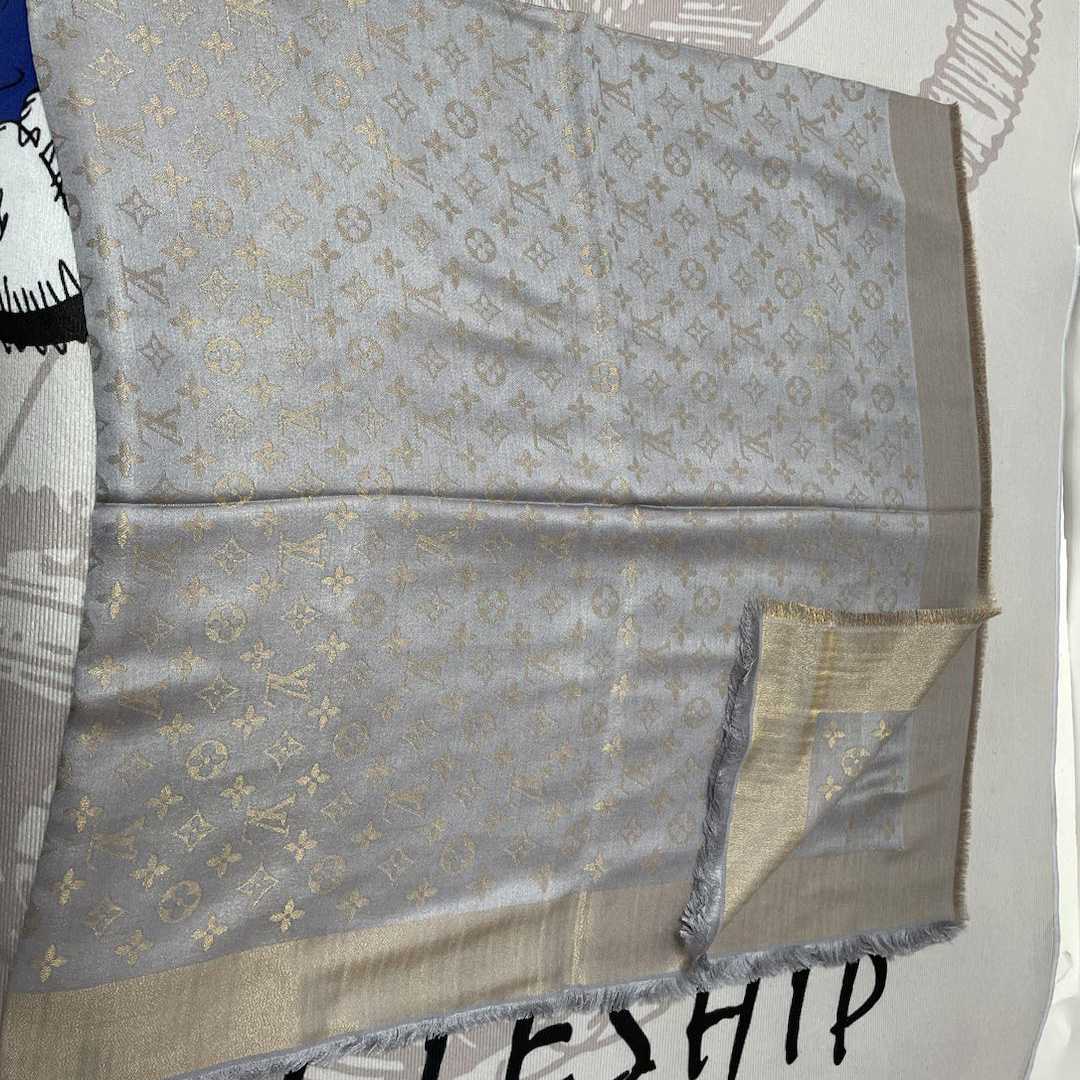 Louis Vuitton Silk Scarf Monogram Shine - DopestKickz