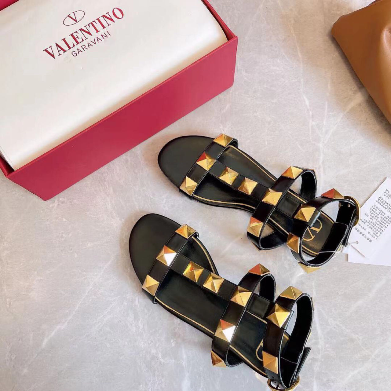 Valenti Roman Stud Calfskin Sandal  - DopestKickz