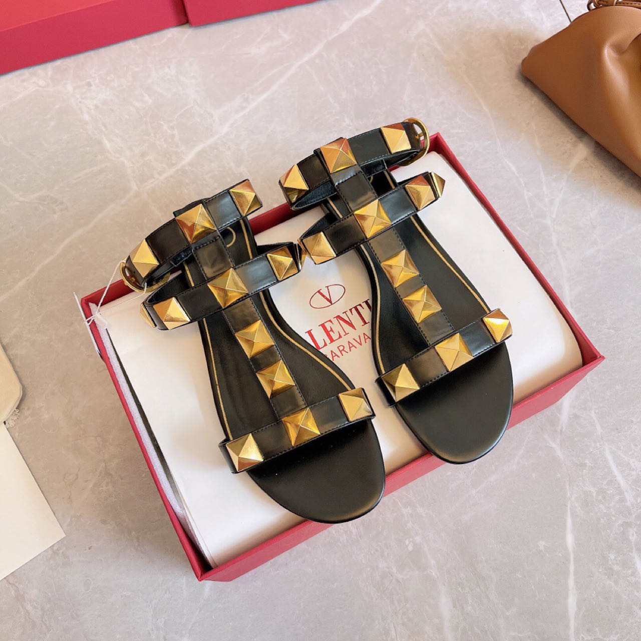 Valenti Roman Stud Calfskin Sandal  - DopestKickz