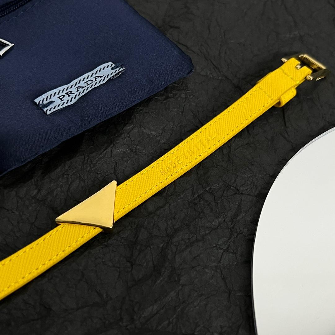 Prada Saffiano Leather Bracelet - DopestKickz