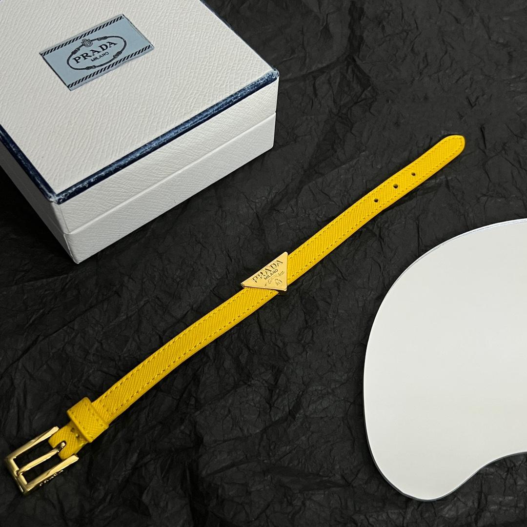 Prada Saffiano Leather Bracelet - DopestKickz