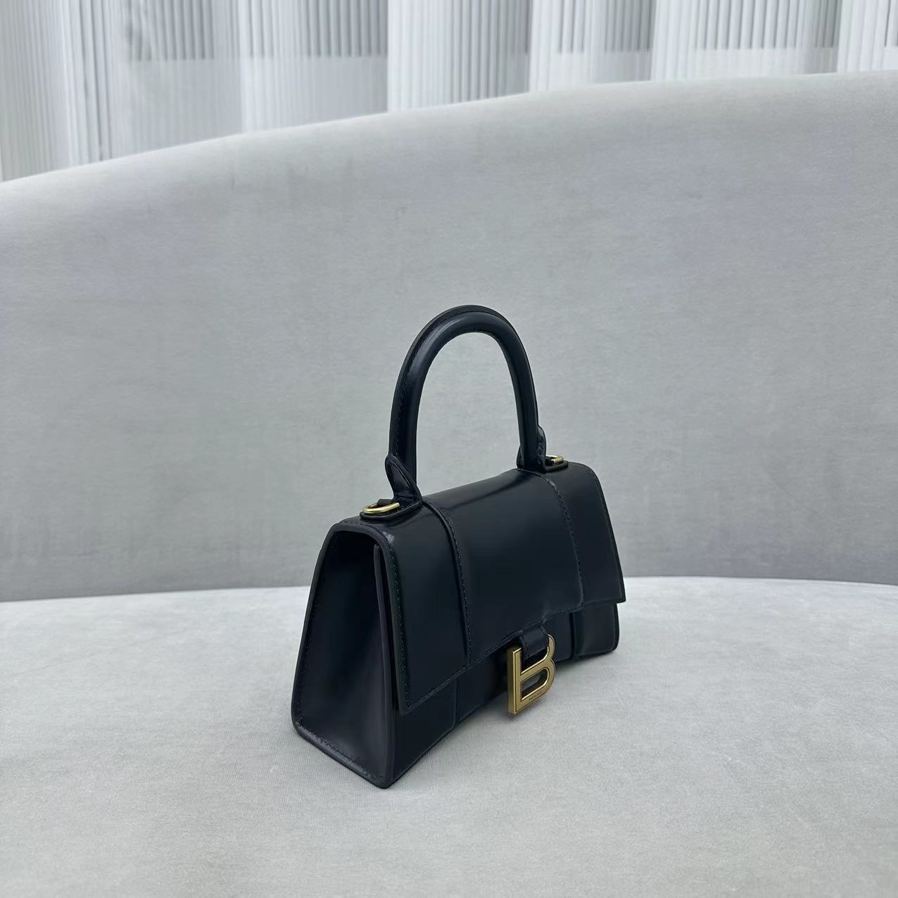 Balenciaga Hourglass Small Handbag In Black (19x8x21cm) - DopestKickz