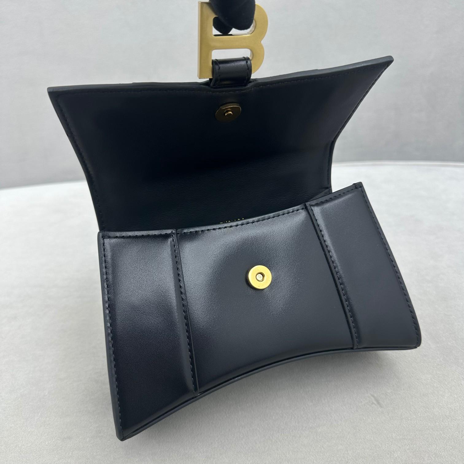 Balenciaga Hourglass Small Handbag In Black (19x8x21cm) - DopestKickz