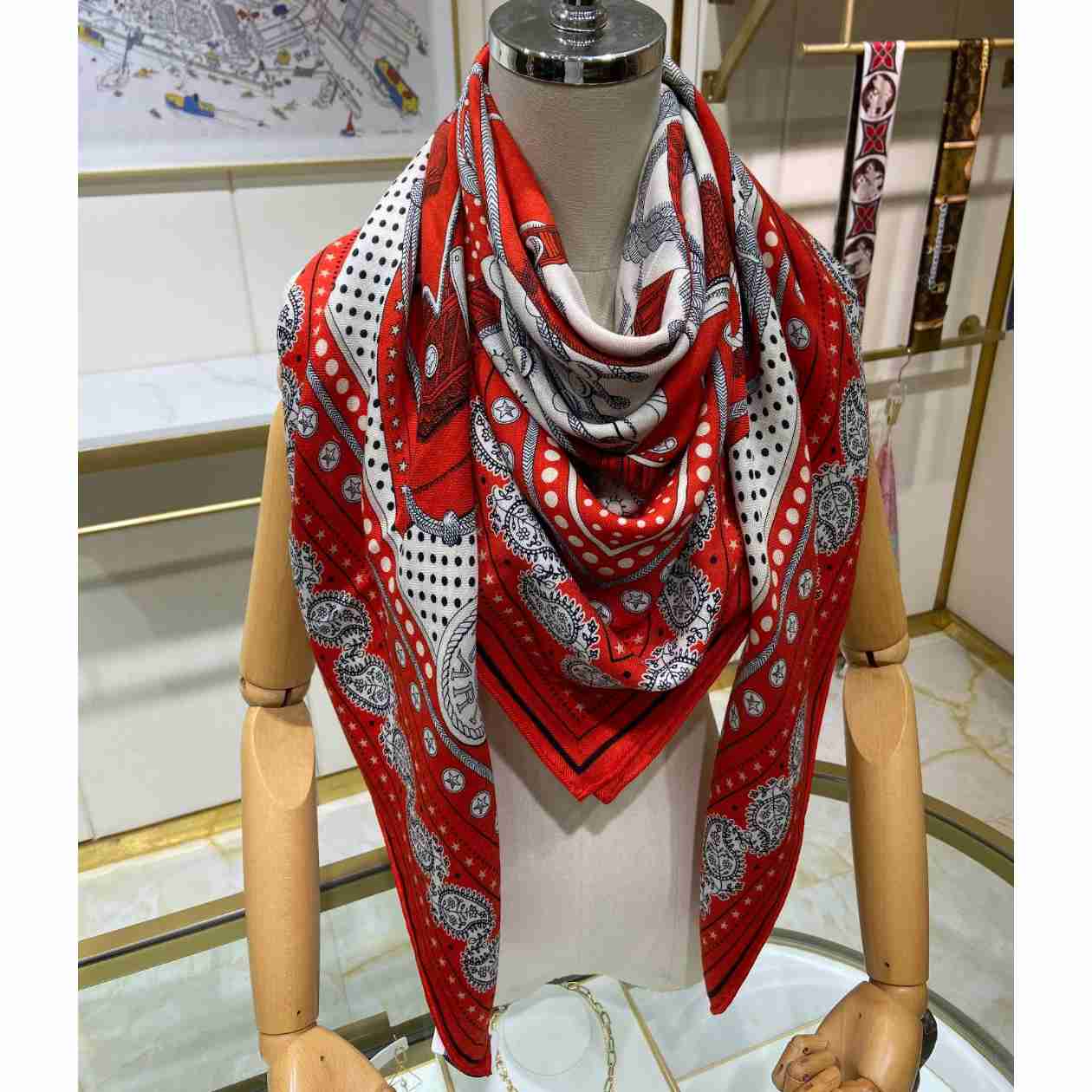 Hermes Zouaves et Dragons Bandana Shawl 140 - DopestKickz