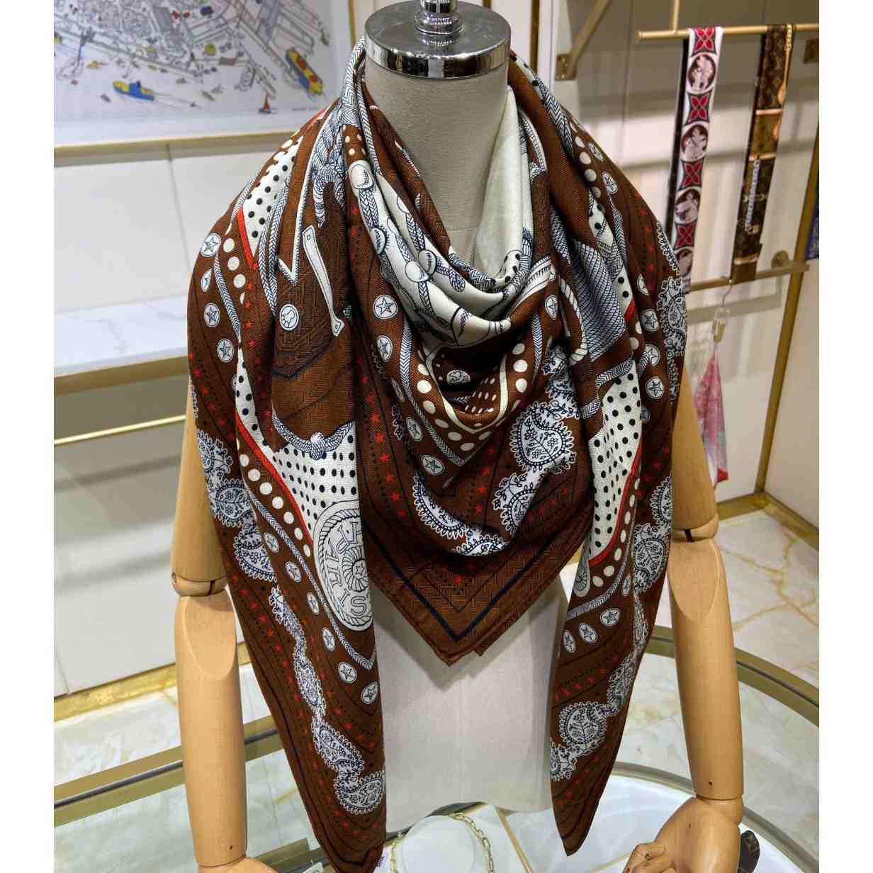 Hermes Zouaves et Dragons Bandana Shawl 140 - DopestKickz