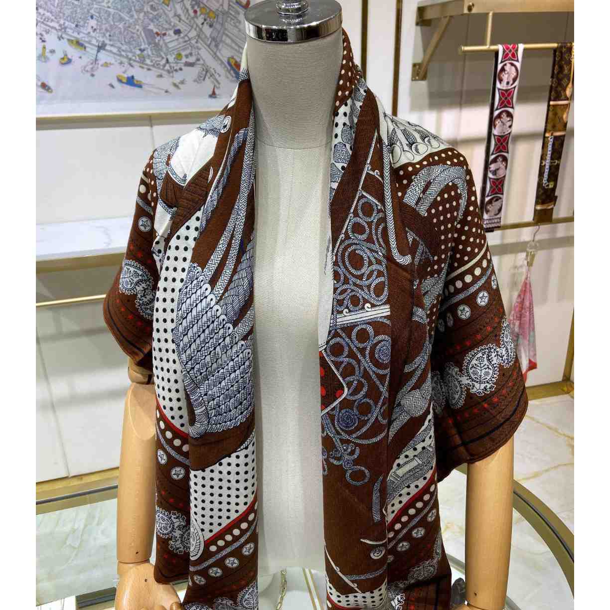Hermes Zouaves et Dragons Bandana Shawl 140 - DopestKickz