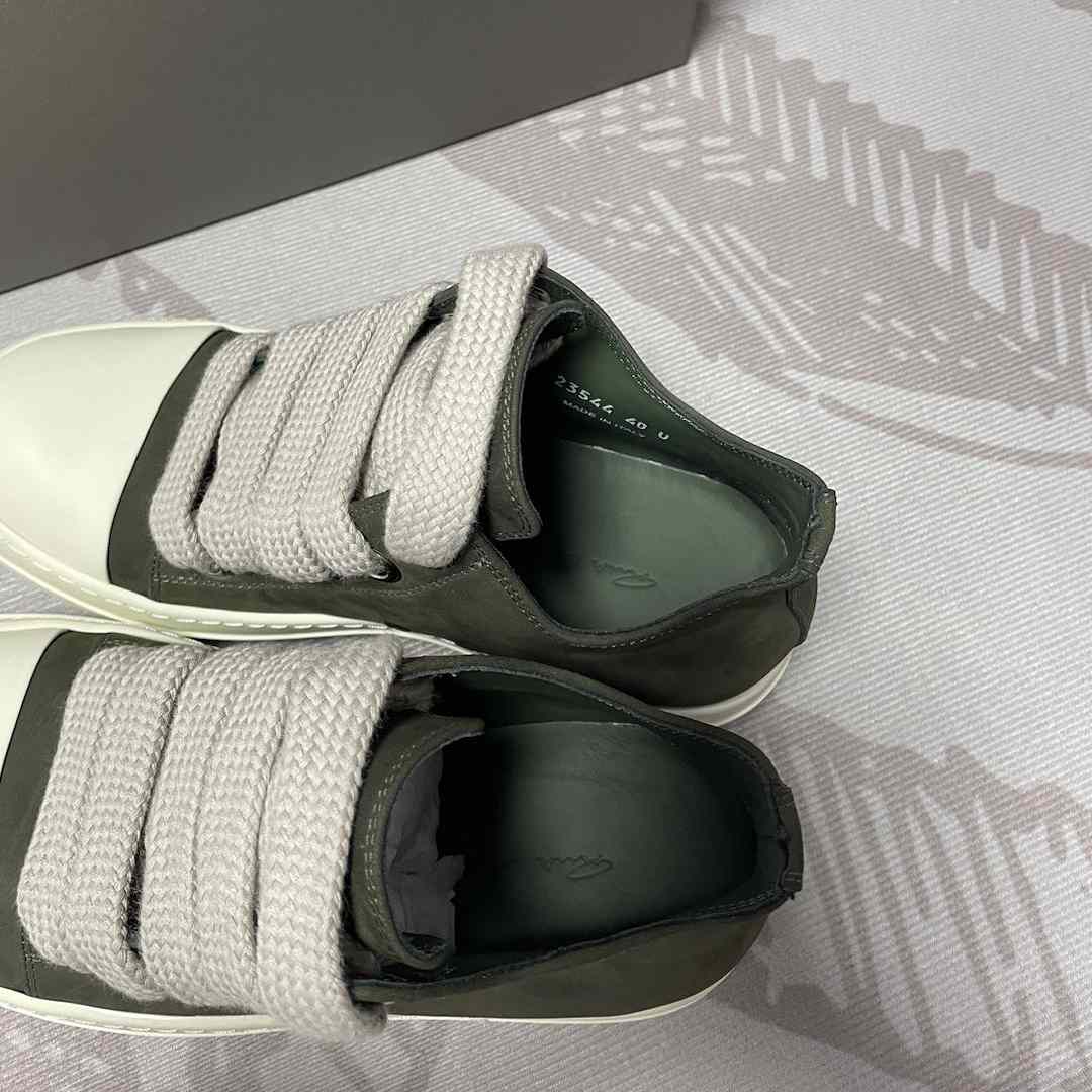 Rick Owens Leather Low-top Sneakers - DopestKickz