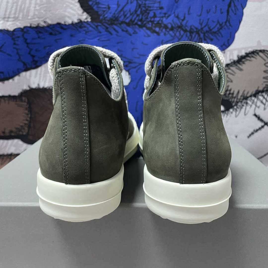 Rick Owens Leather Low-top Sneakers - DopestKickz