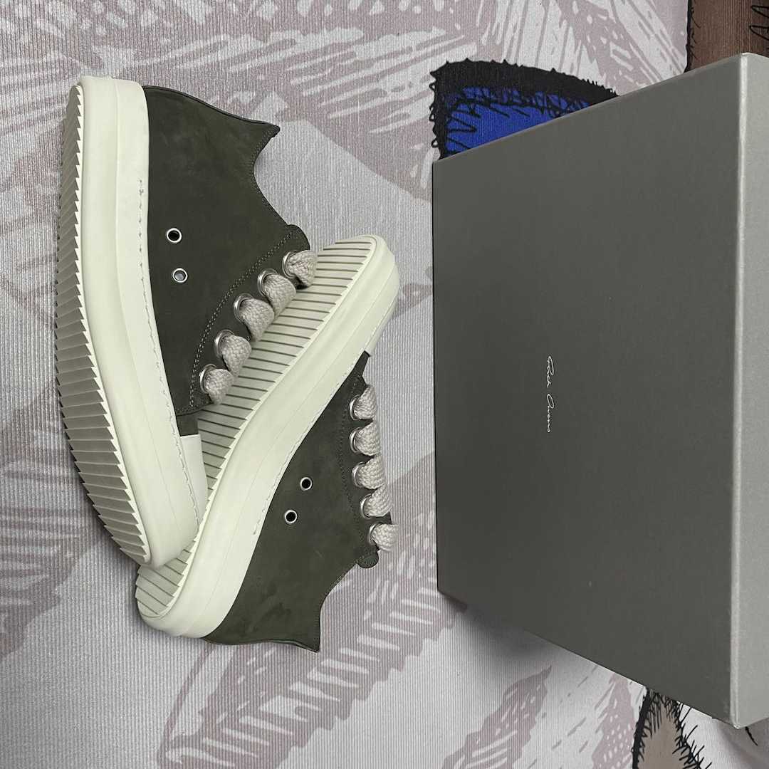 Rick Owens Leather Low-top Sneakers - DopestKickz