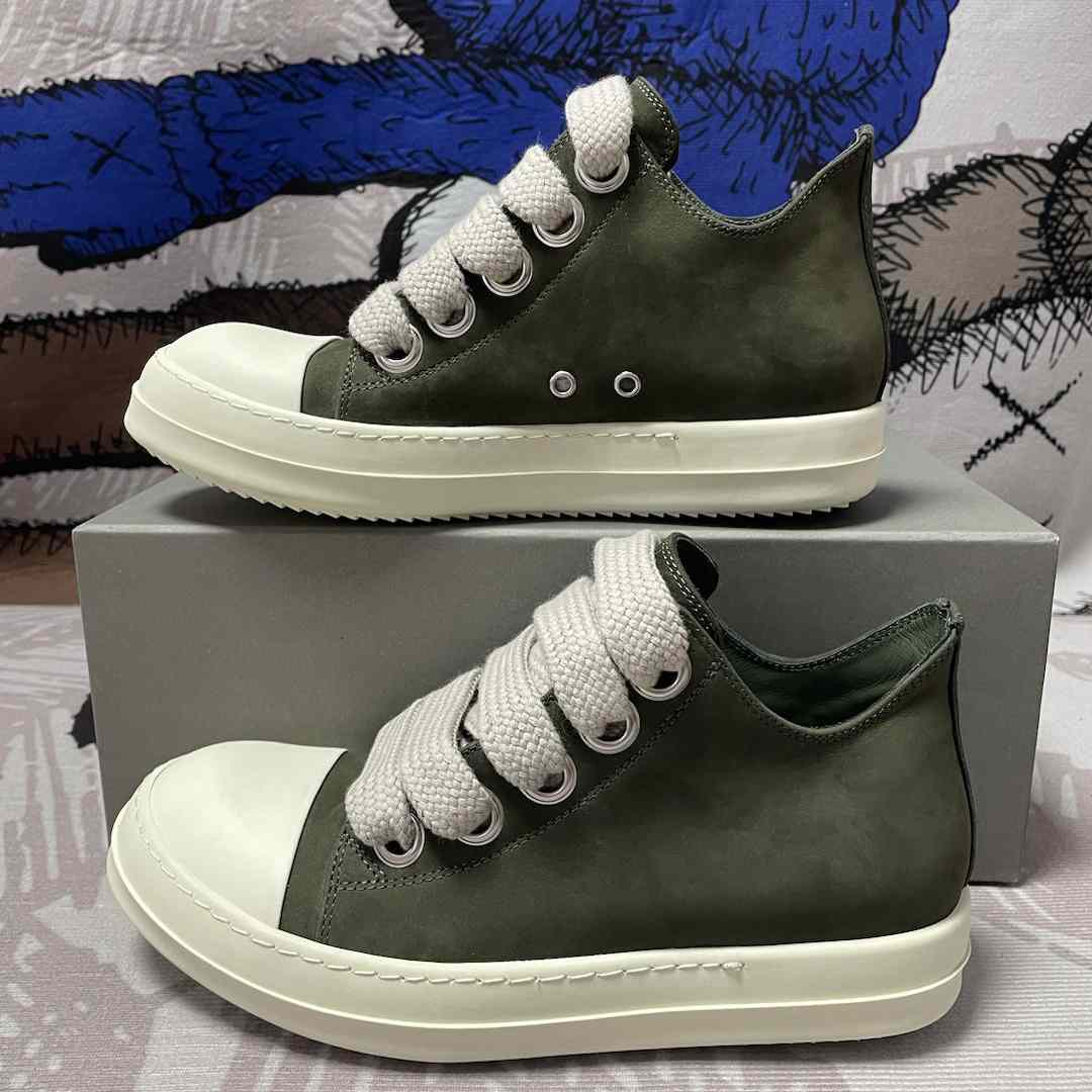 Rick Owens Leather Low-top Sneakers - DopestKickz