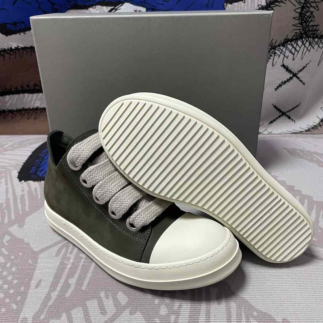Rick Owens Leather Low-top Sneakers - DopestKickz