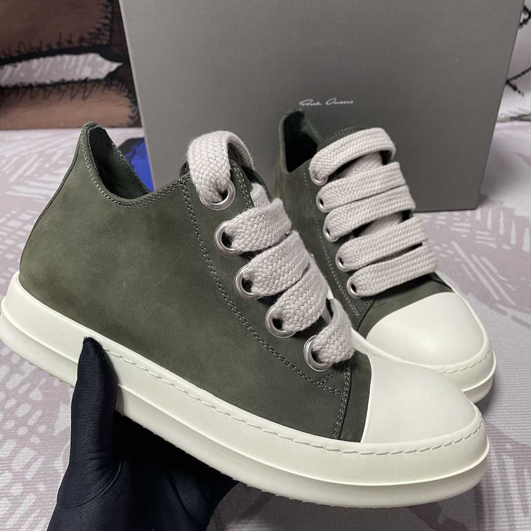 Rick Owens Leather Low-top Sneakers - DopestKickz