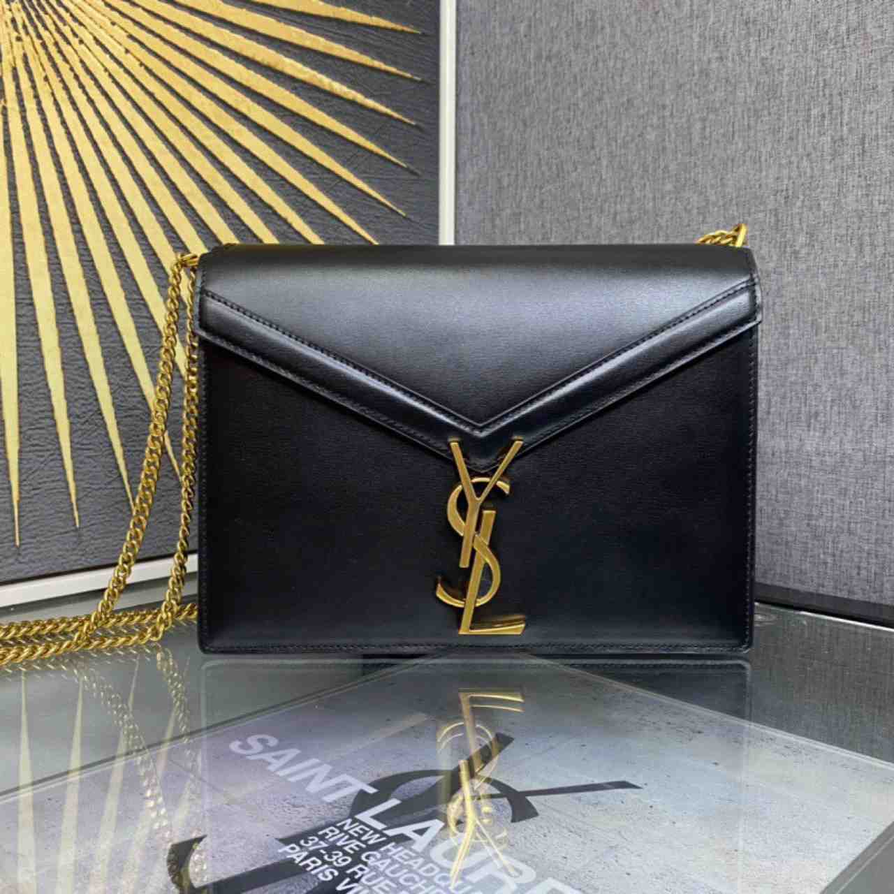Saint Laurent Black Cassandra Bag (22-16.5-5.5cm) - DopestKickz