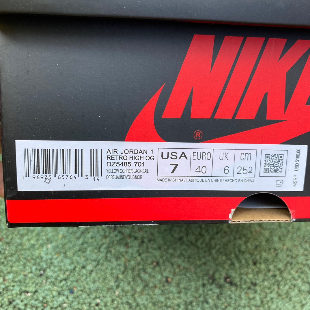 Air Jordan 1 High OG “Yellow Ochre” Sneaker     DZ5485-701 - DopestKickz