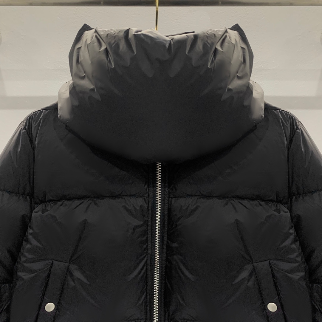 Rick Owens FW23 Luxor Funnel Neck Jkt In Black - DopestKickz