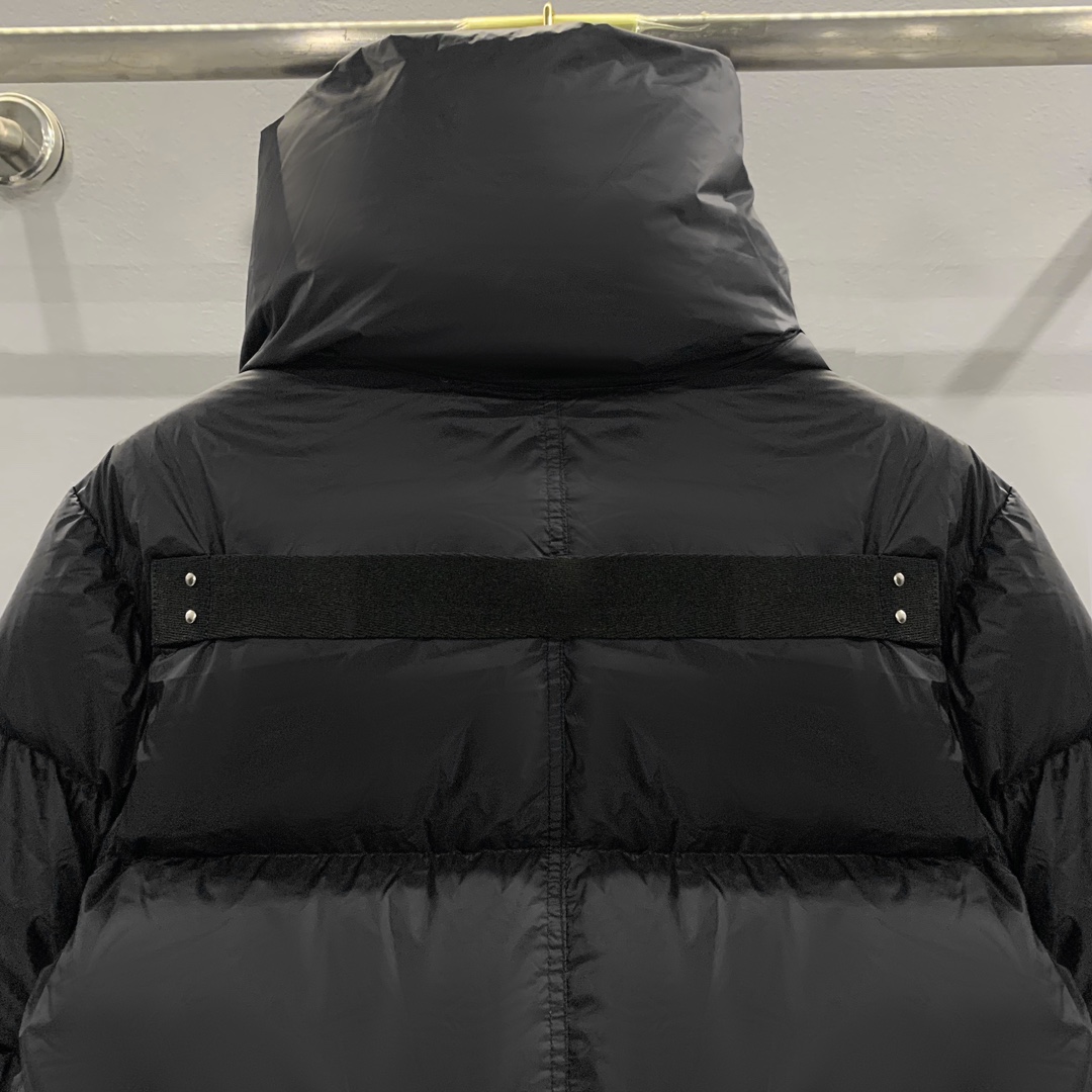 Rick Owens FW23 Luxor Funnel Neck Jkt In Black - DopestKickz
